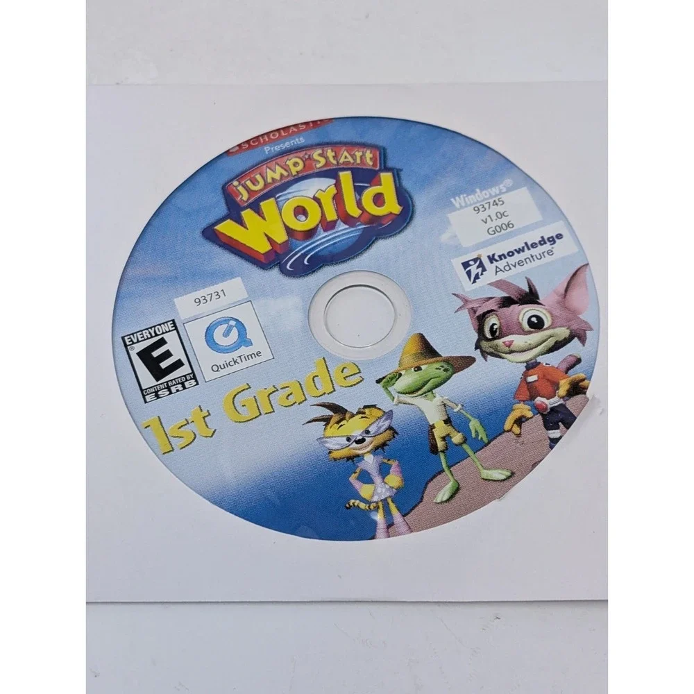 Jump Start‎ World 1st Grade CIB Box PC CD-ROM Game Scholastic Windows XP Vista